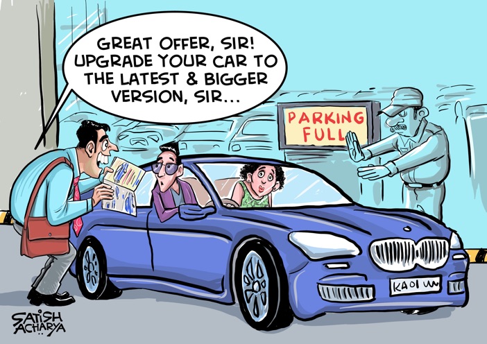 Funny comic that shows a new car owner couple 